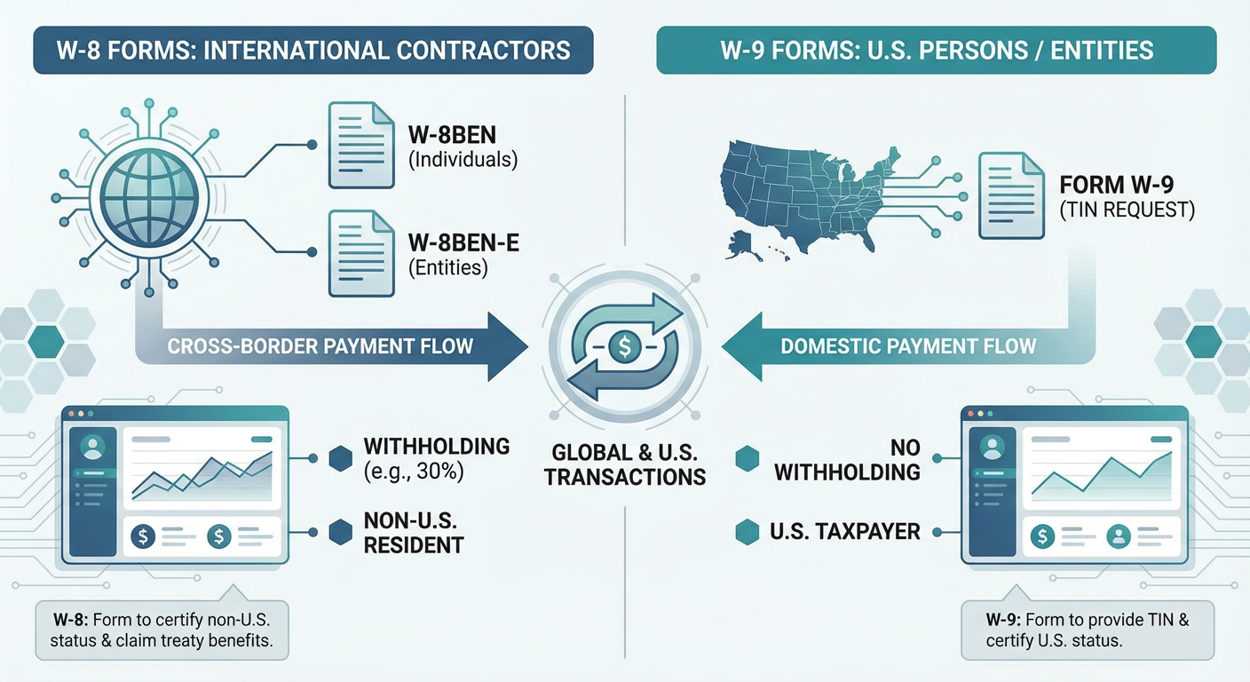 W-8 vs. W-9: 7 Critical Rules to Avoid the IRS Audit Trap with Global Contractors - illustration 1